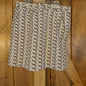 Boden Taupe/ White Skirt US 8R/ UK 12 R